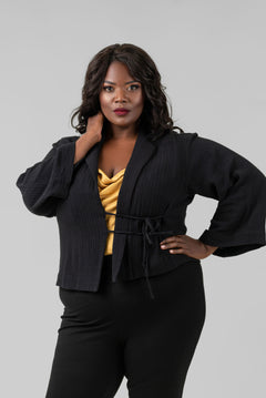 DOUBLEWEAVE SHORT JACKET plus-size - AMOUR781