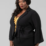 DOUBLEWEAVE SHORT JACKET plus-size - AMOUR781