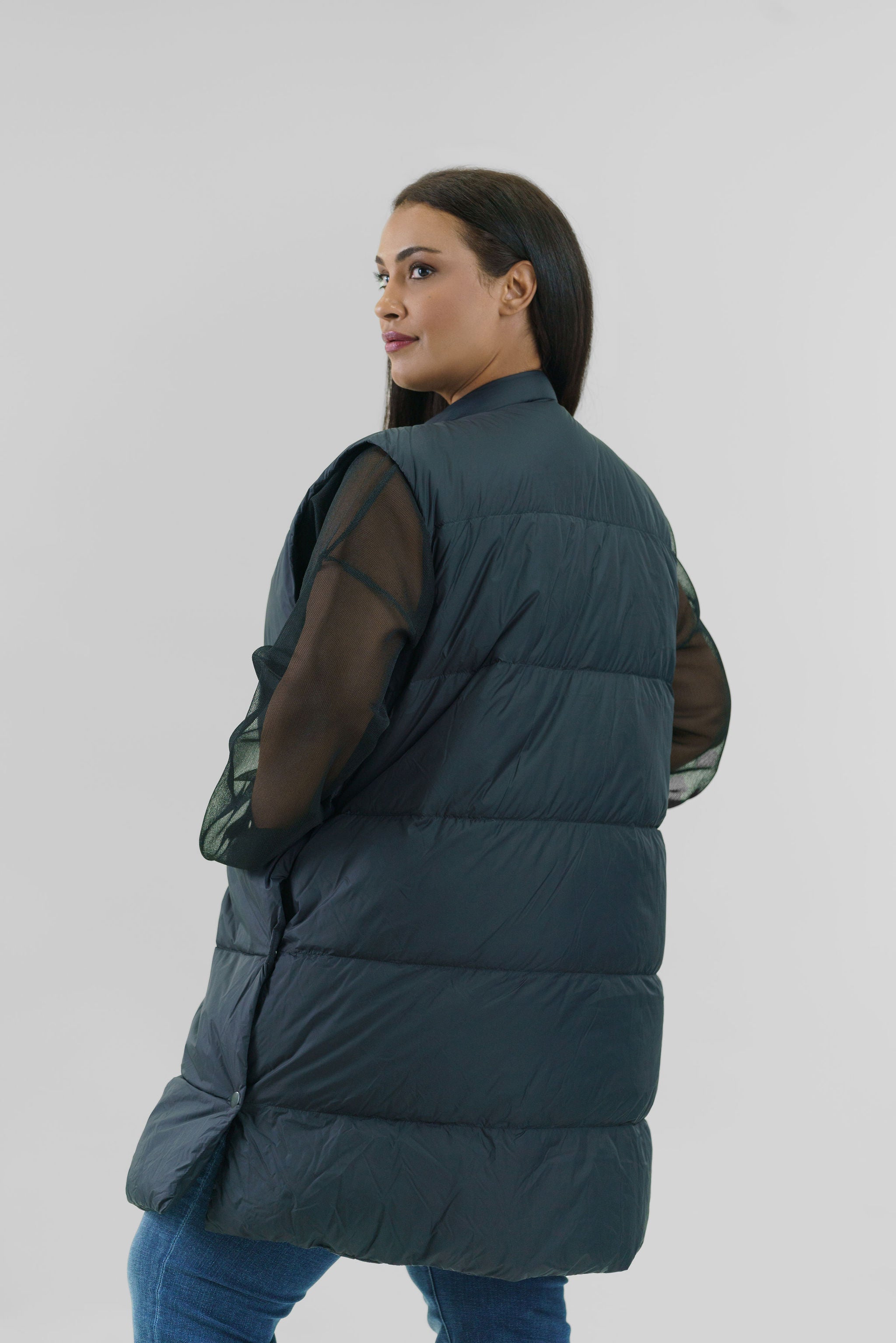 FEATHER DOWN VEST plus-size - AMOUR781