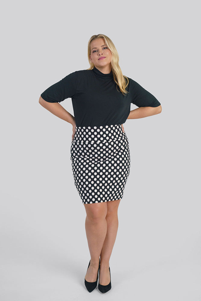 BLURRED DOT SKIRT plus-size - AMOUR781