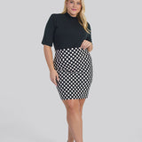 BLURRED DOT SKIRT plus-size - AMOUR781