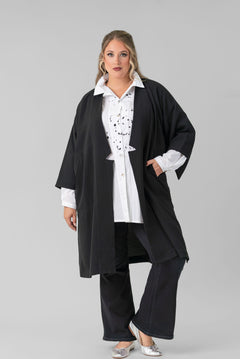 NAMI CREPE KIMONO JACKET plus-size - AMOUR781