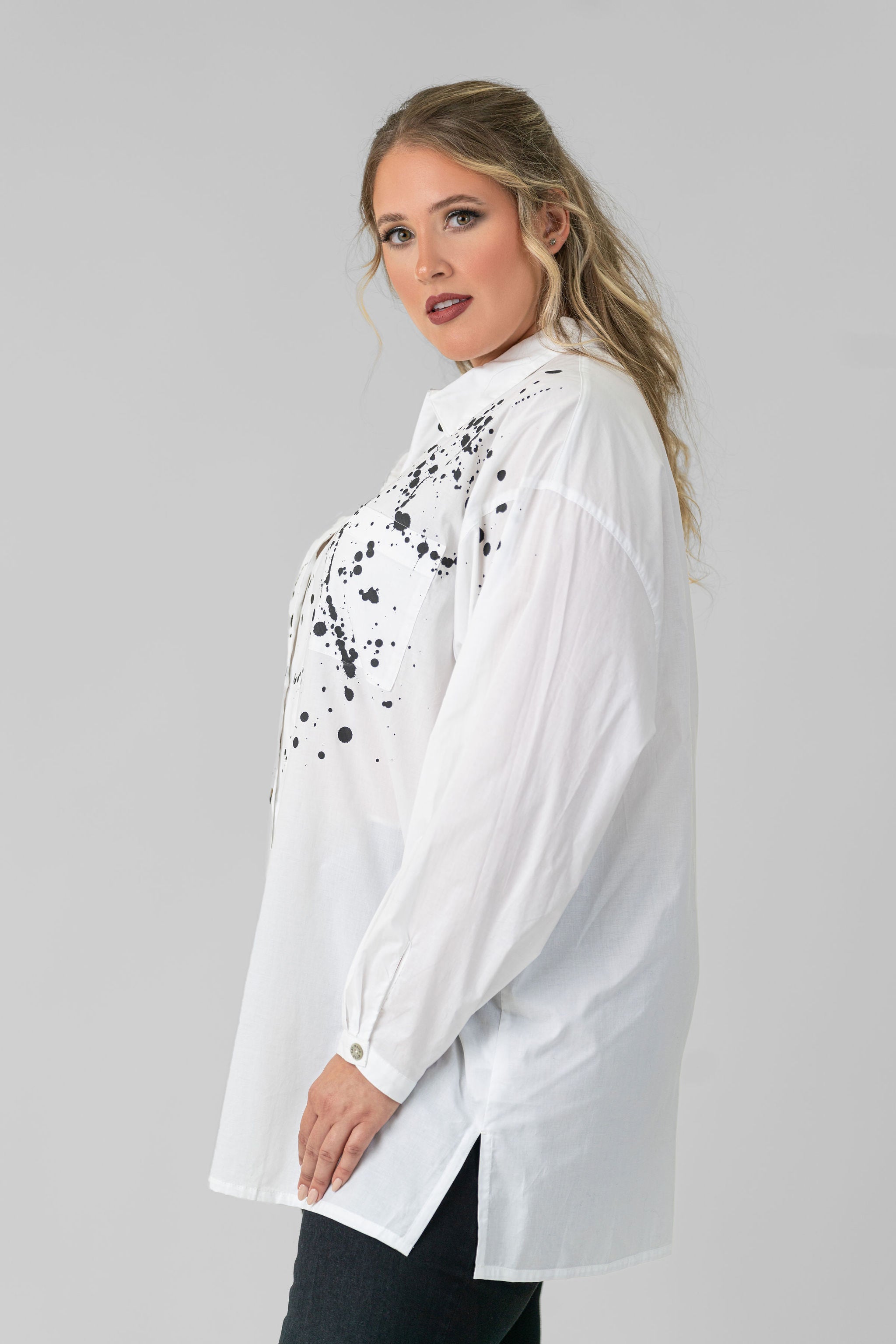 PAINT SPLATTER SHIRT plus-size - AMOUR781