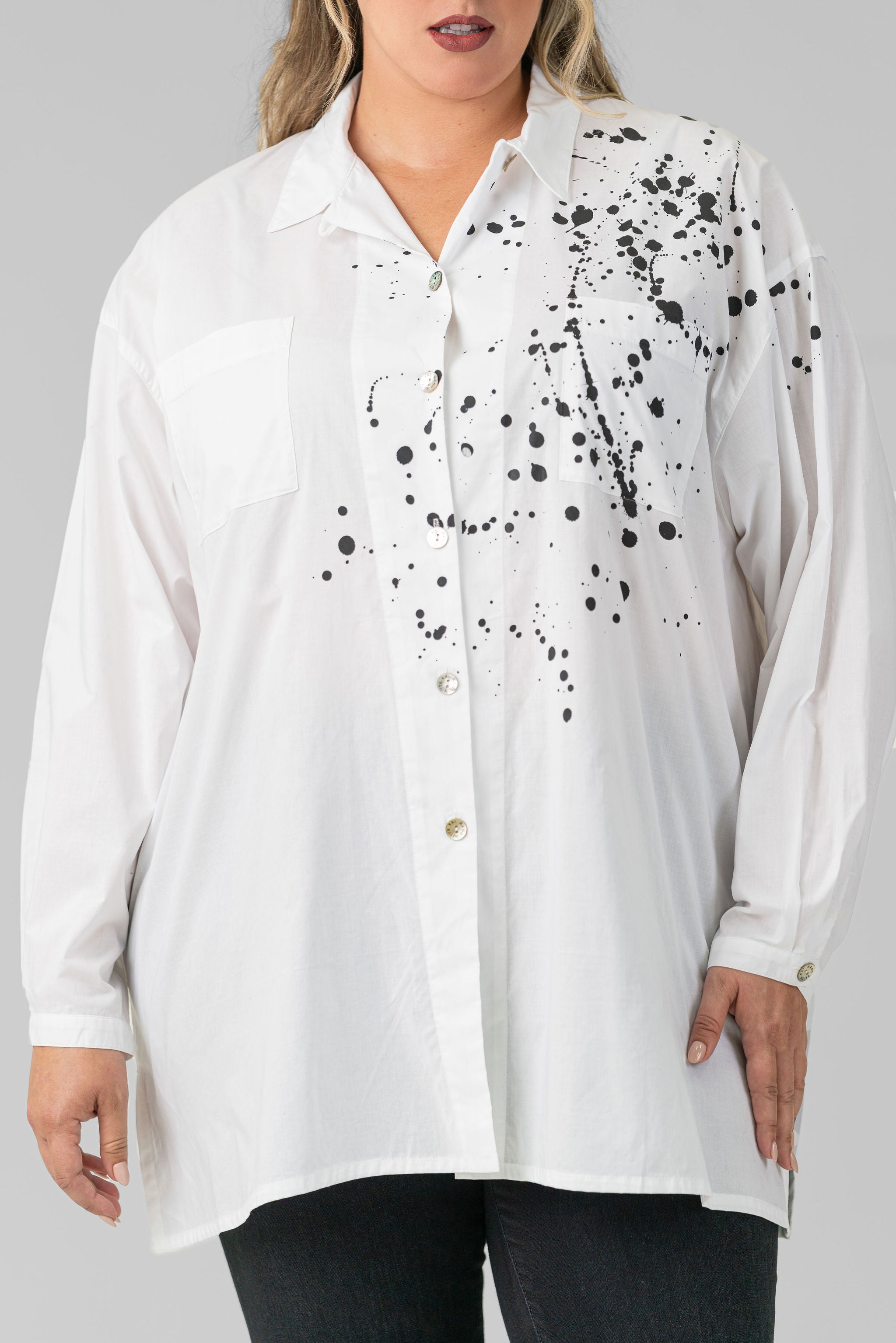 PAINT SPLATTER SHIRT plus-size - AMOUR781