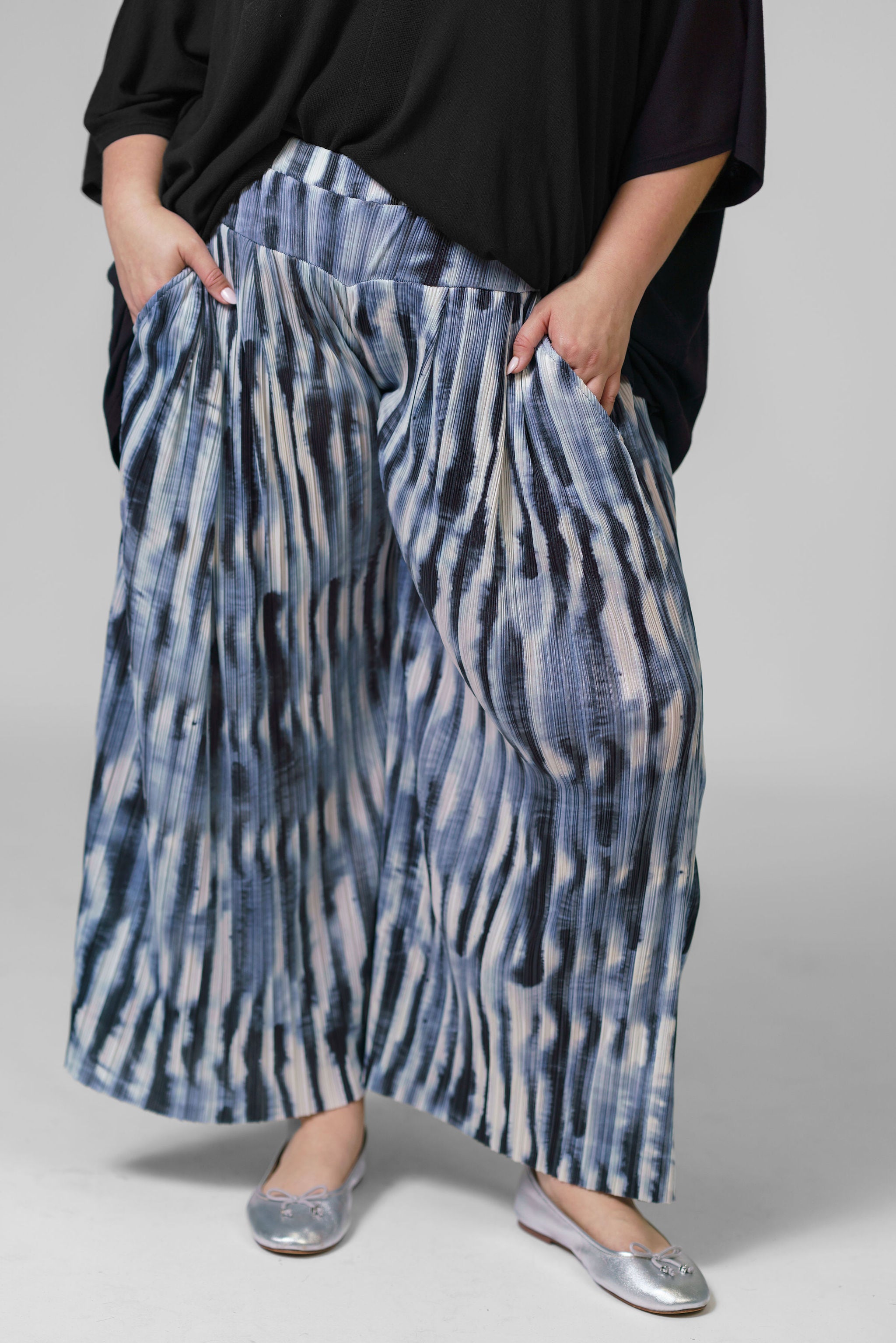 SHIBORI STRIPE PANTS plus-size - AMOUR781