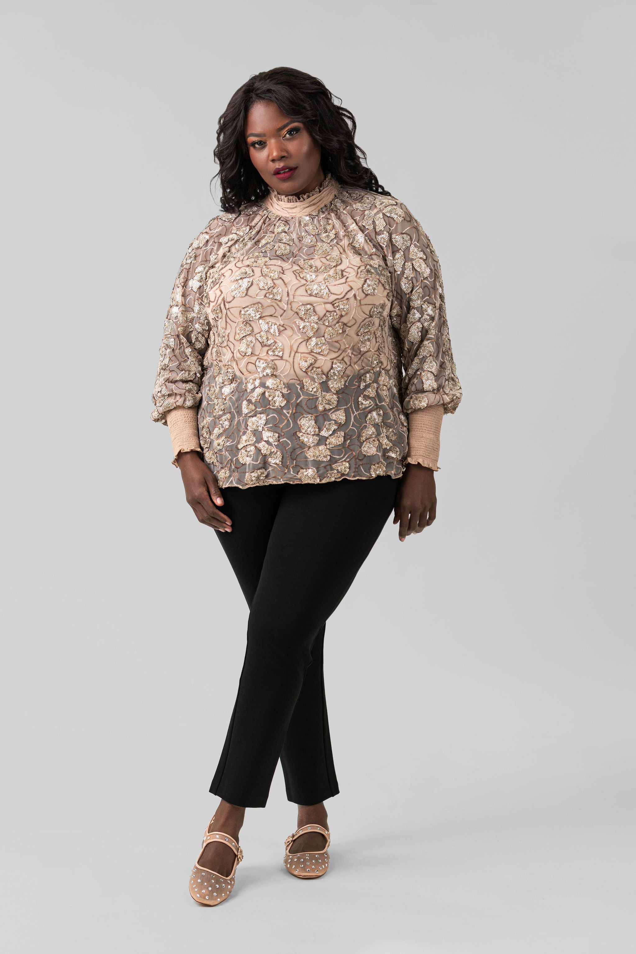 FINJA TOP WITH CAMI plus-size - AMOUR781