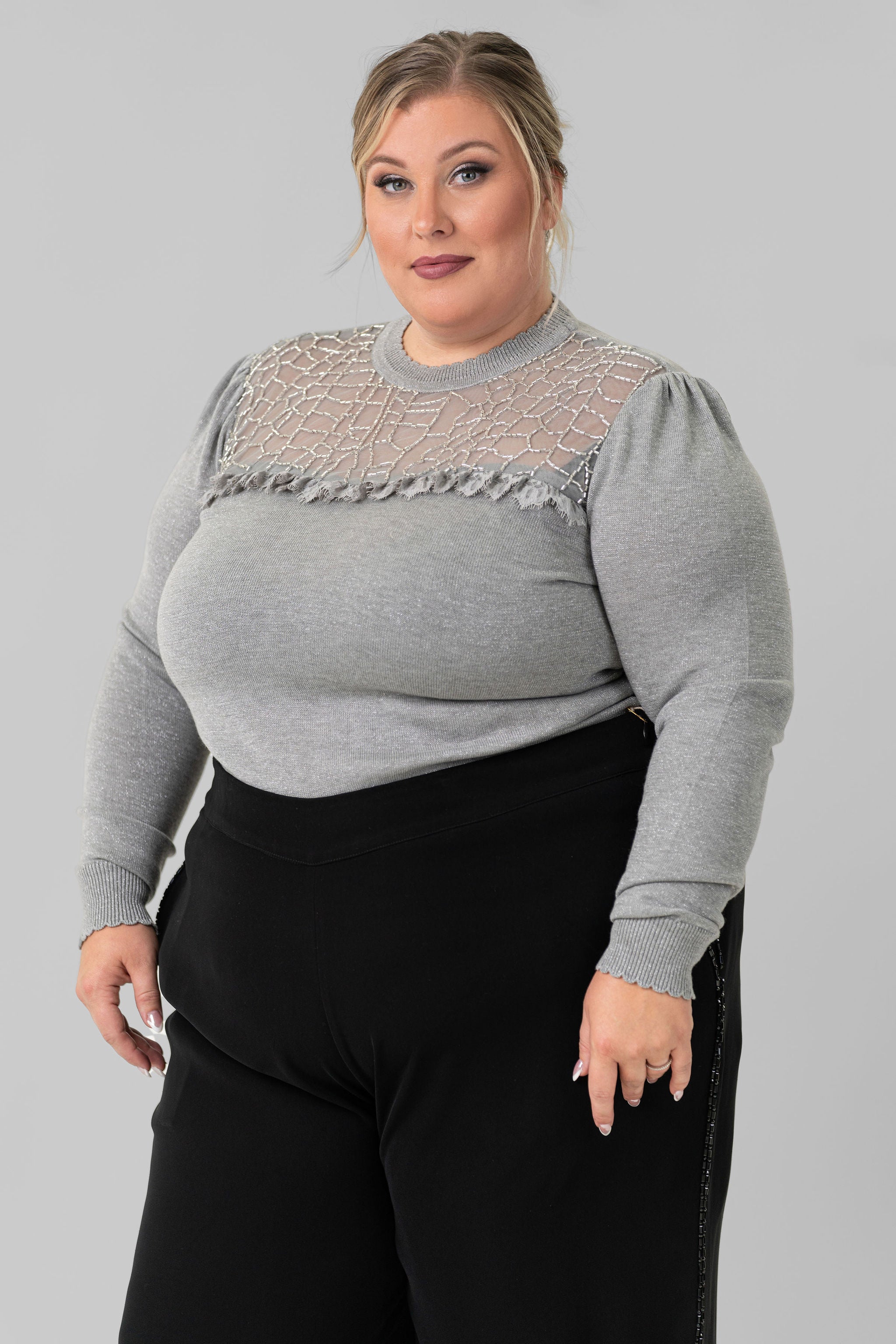 INDUMANI KNITTED TOP plus-size - AMOUR781