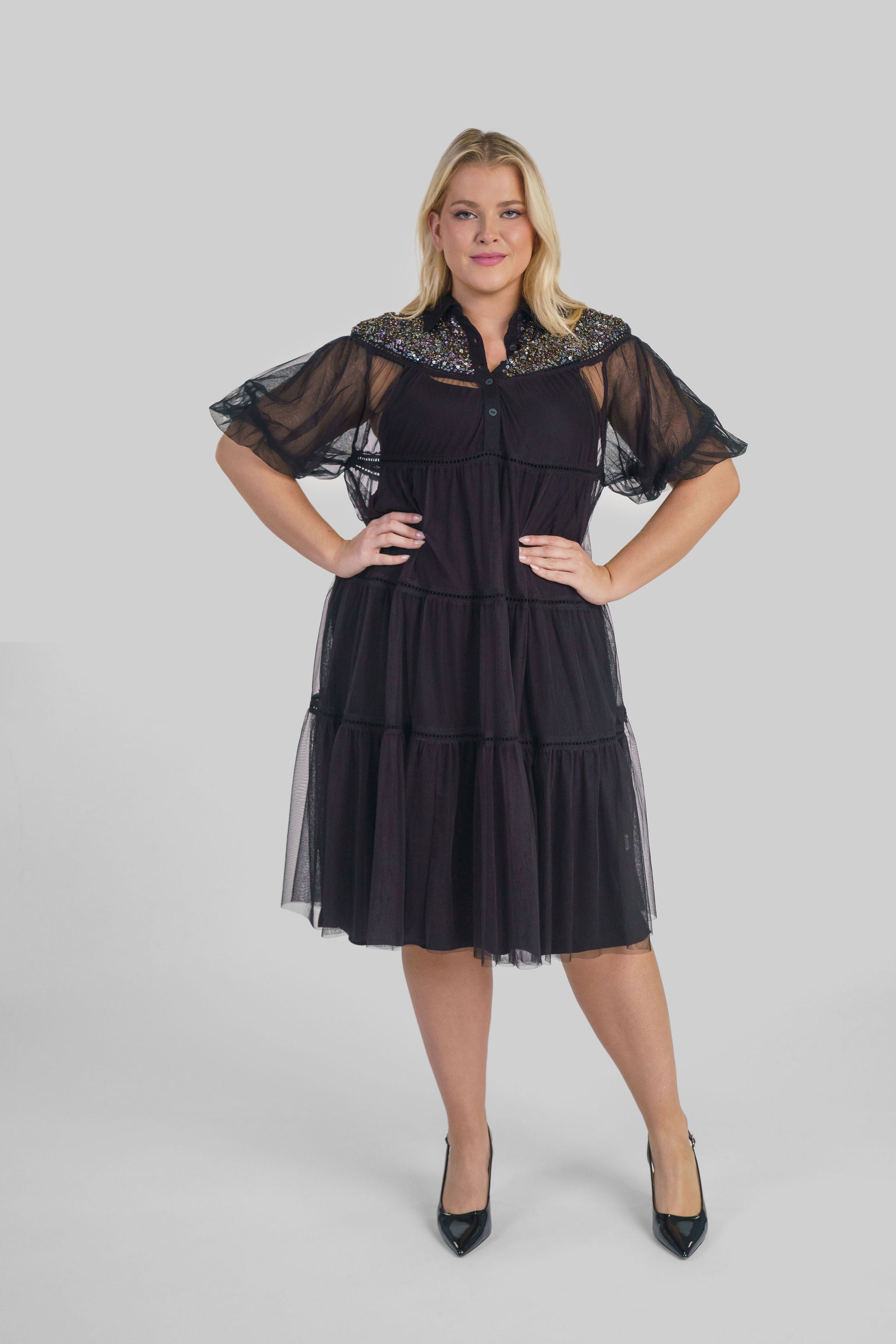 LIDIA DRESS WITH CAMI plus-size - AMOUR781