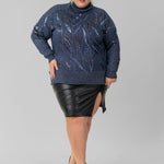 JENIKA KITTED TOP plus-size - AMOUR781