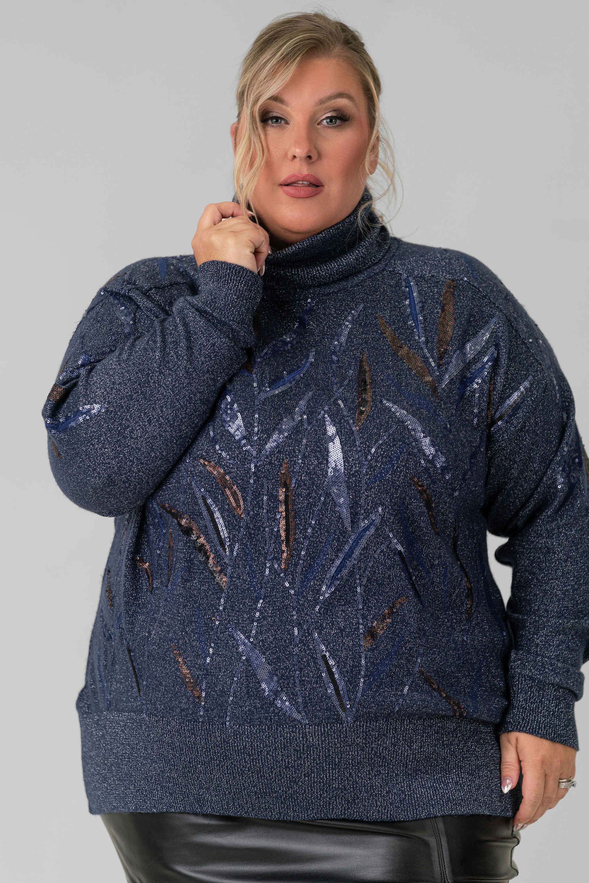 JENIKA KITTED TOP plus-size - AMOUR781