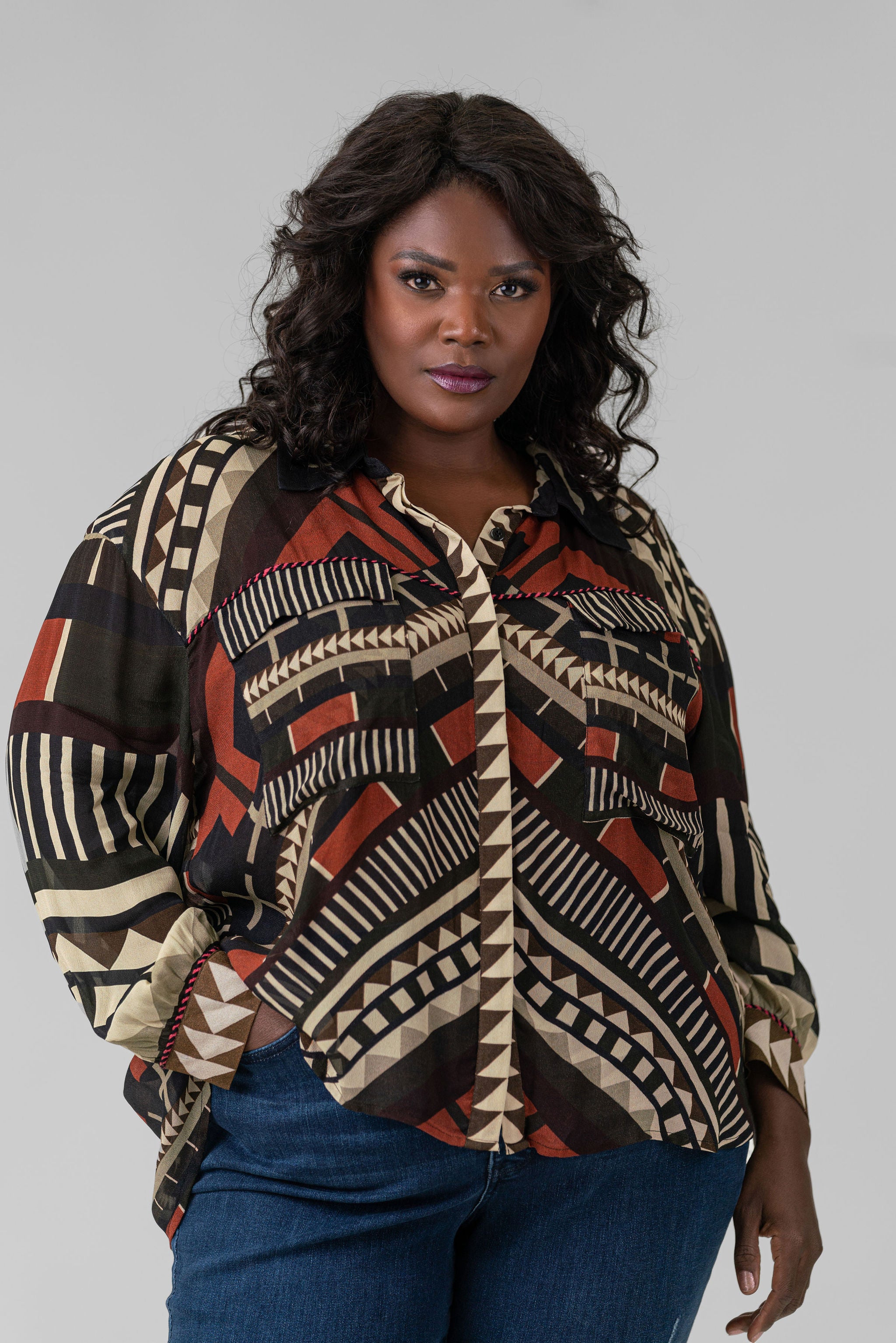 SANNA SHIRT plus-size - AMOUR781