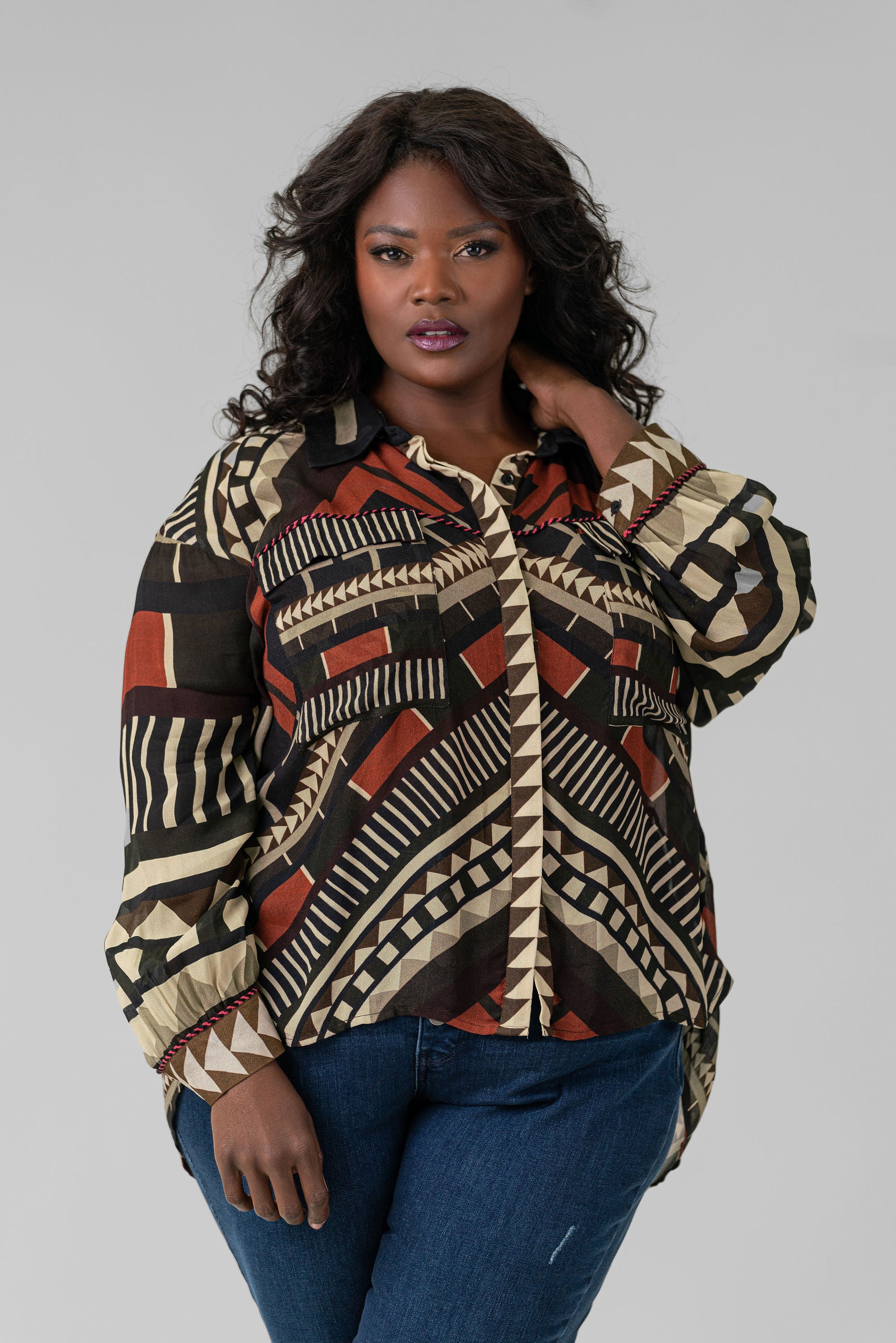 SANNA SHIRT plus-size - AMOUR781