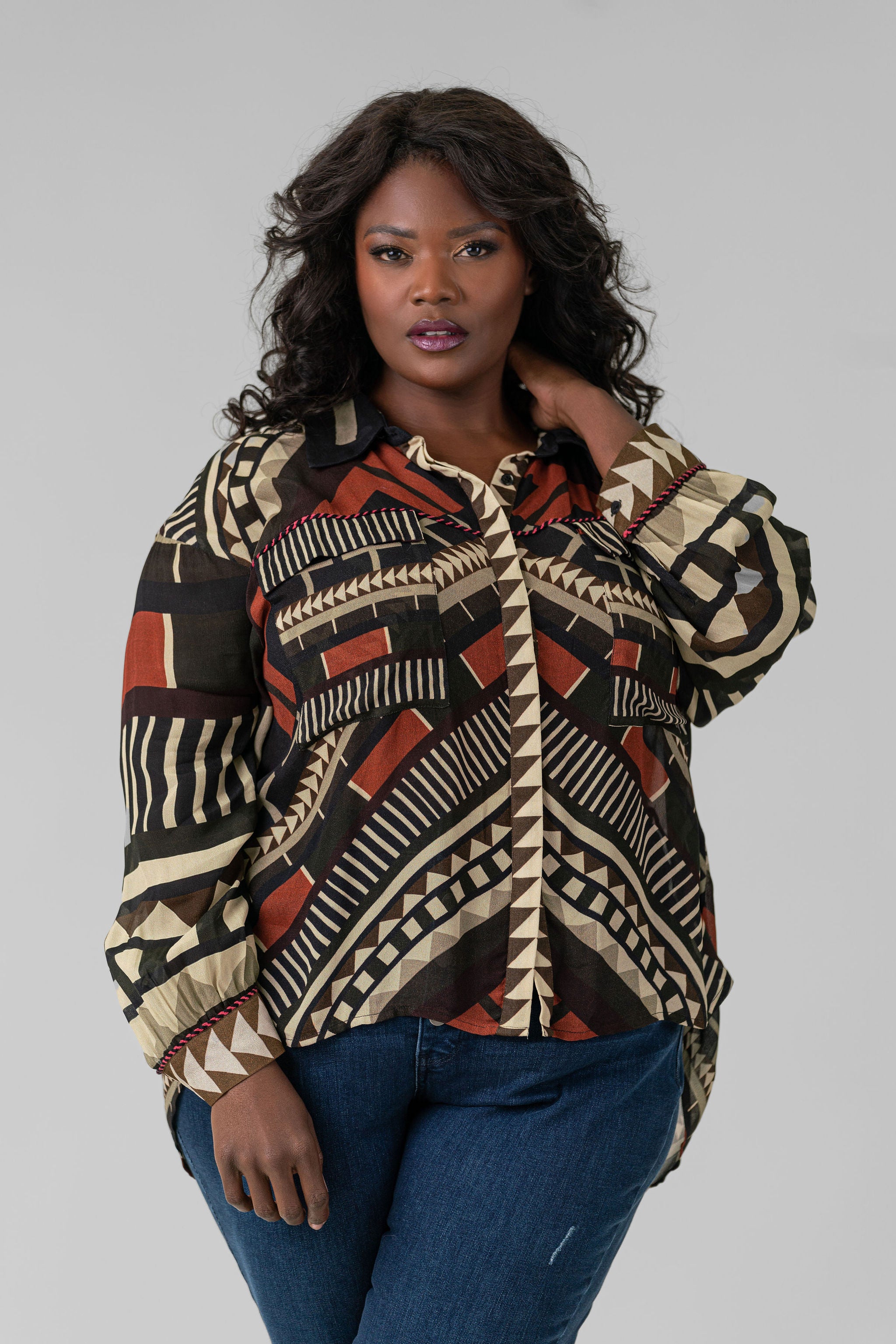SANNA SHIRT plus-size - AMOUR781