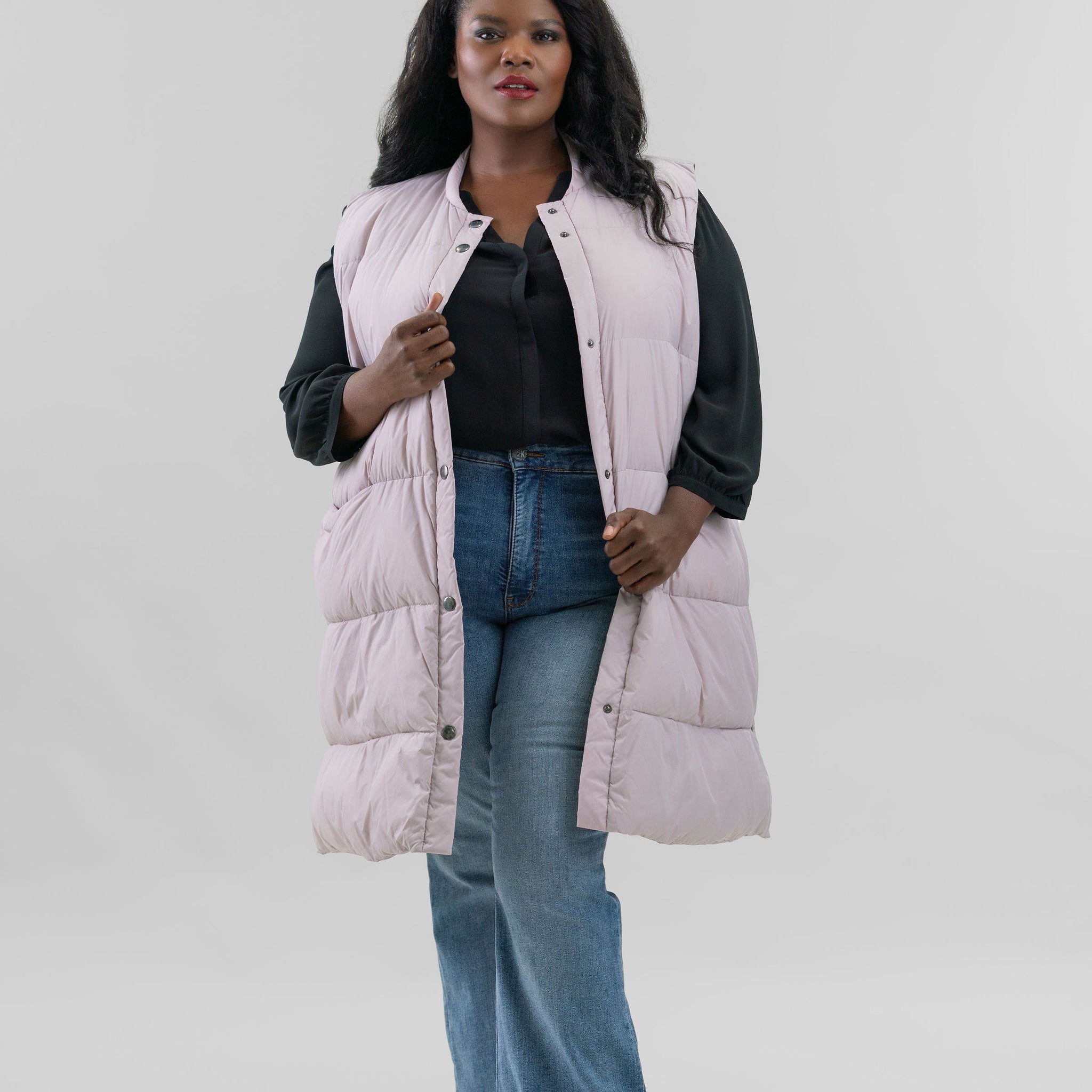 FEATHER DOWN VEST plus-size - AMOUR781