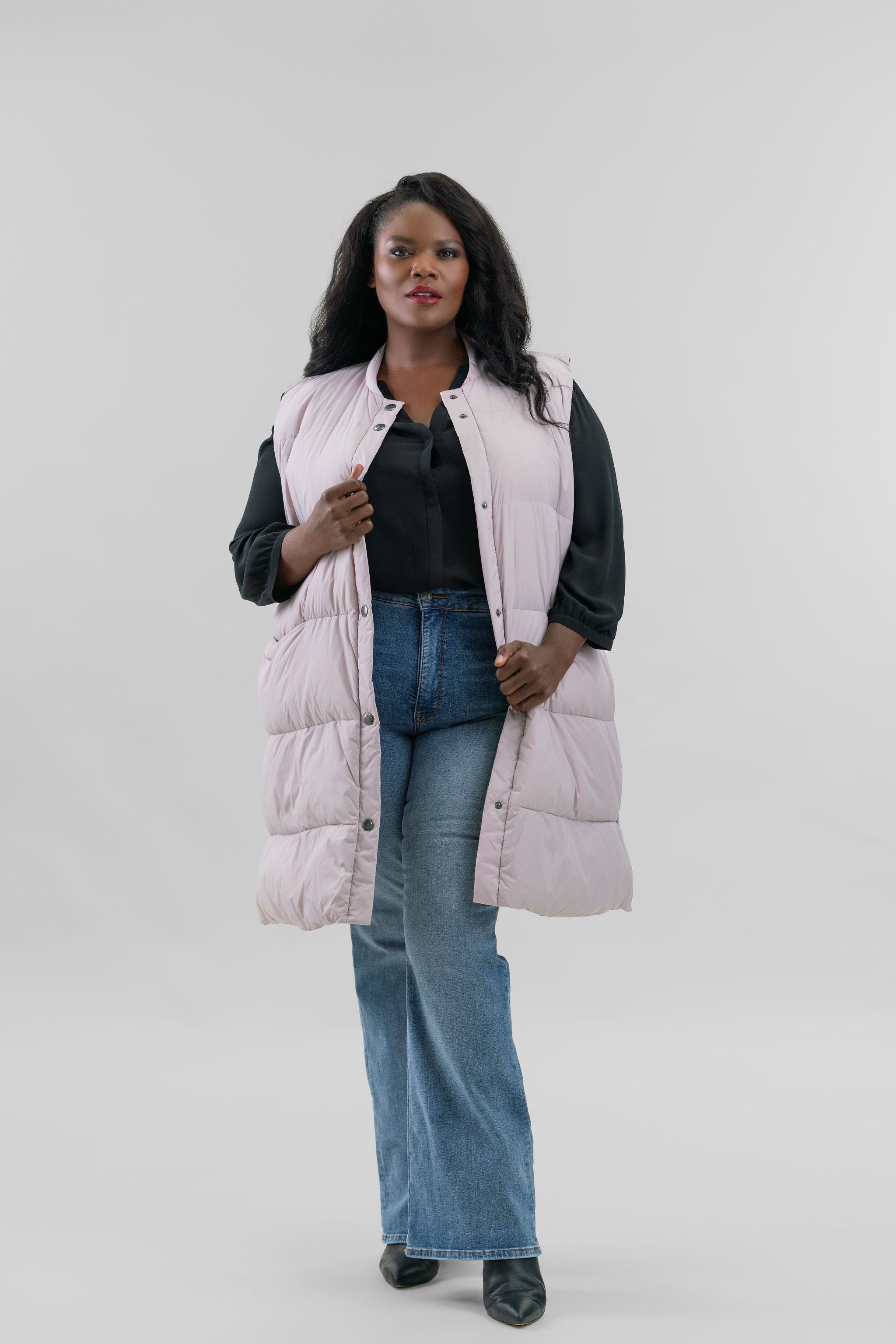 FEATHER DOWN VEST plus-size - AMOUR781