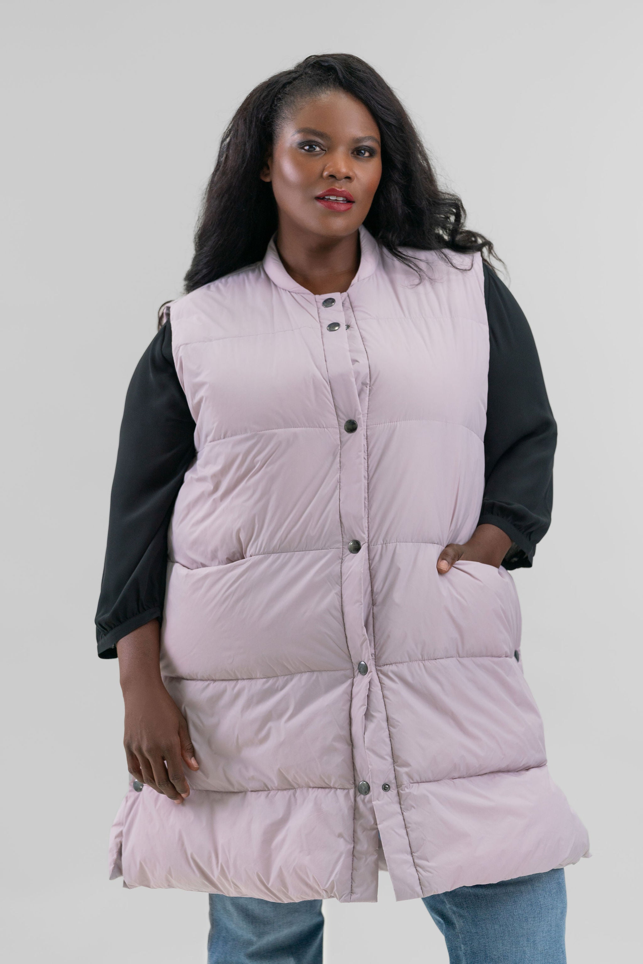 FEATHER DOWN VEST plus-size - AMOUR781