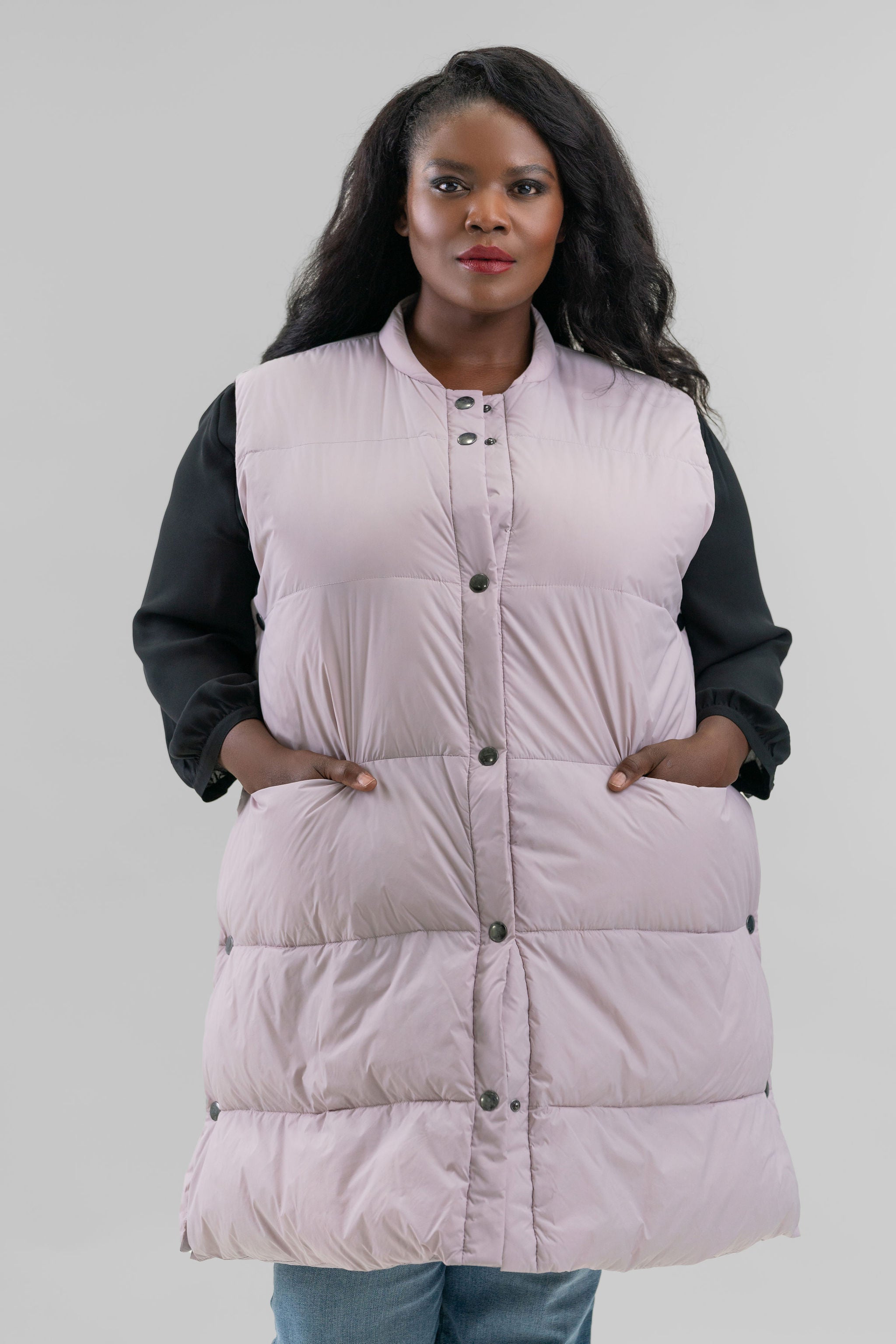 FEATHER DOWN VEST plus-size - AMOUR781