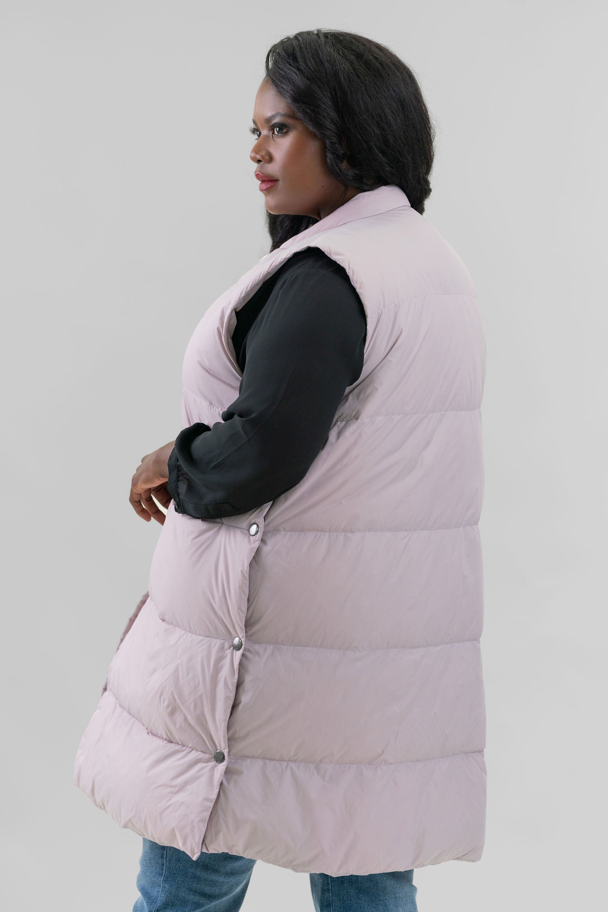 FEATHER DOWN VEST plus-size - AMOUR781