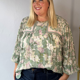 Tiara top Mint Flower