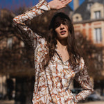 DARIA FRENCH CUFF SILK BLOUSE- Belgrano plus-size - AMOUR781