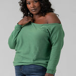 COTTON CASHMERE OFF-THE-SHOULDER plus-size - AMOUR781