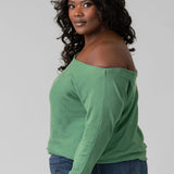 COTTON CASHMERE OFF-THE-SHOULDER plus-size - AMOUR781