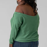 COTTON CASHMERE OFF-THE-SHOULDER plus-size - AMOUR781