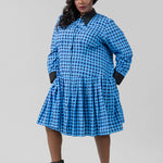 CHECK PREP DRESS plus-size - AMOUR781