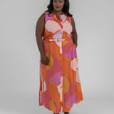 MIDI BUTTON DOWN DRESS plus-size - AMOUR781