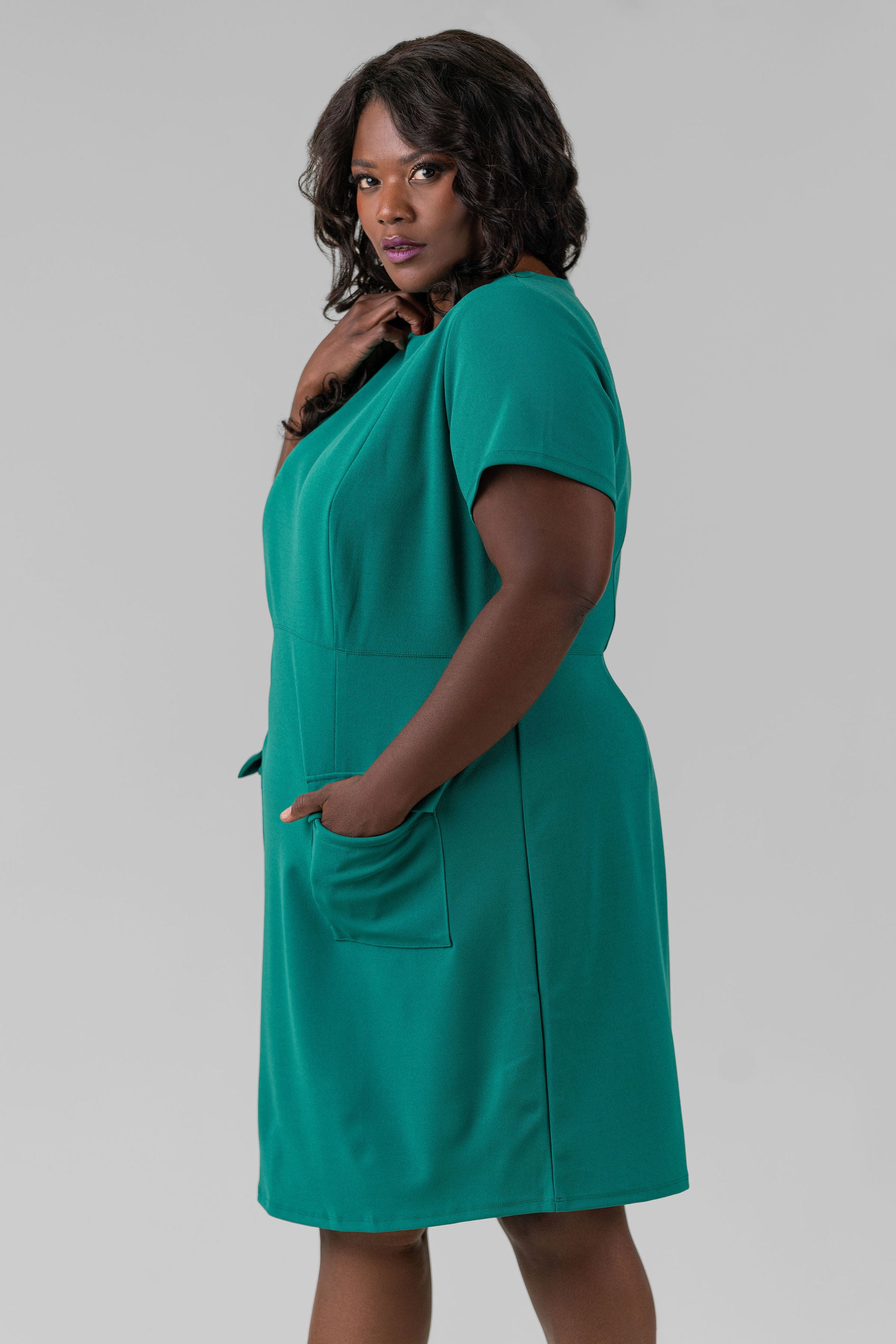 ZIGGY CREPE DRESS plus-size - AMOUR781