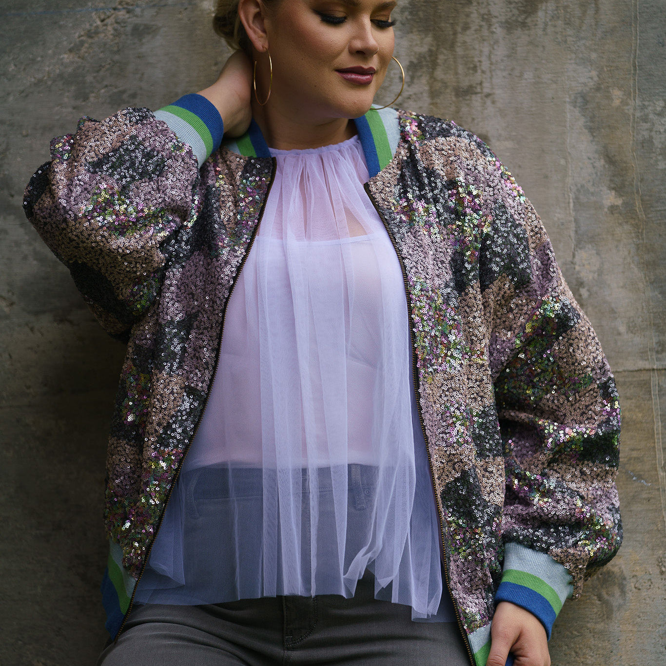 ALINA EMBELLISHED JACKET plus-size - AMOUR781