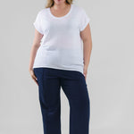 31" KNIT WIDE LEG PLEATED PANT plus-size - AMOUR781