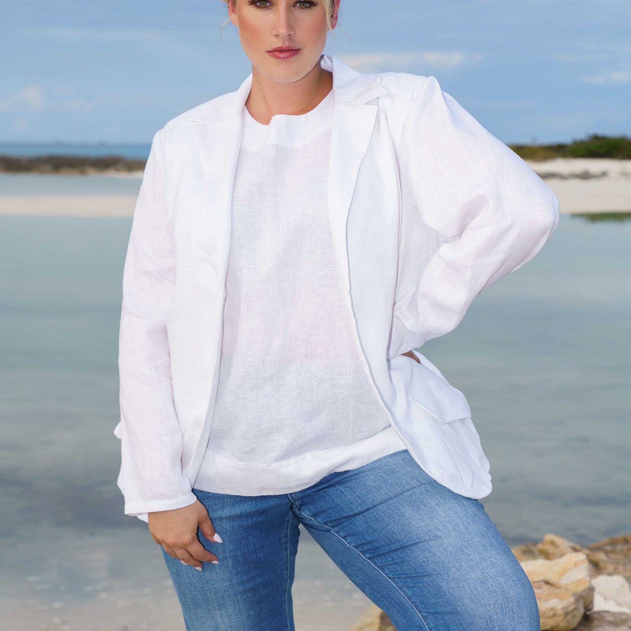 AVA LINEN TANK plus-size - AMOUR781