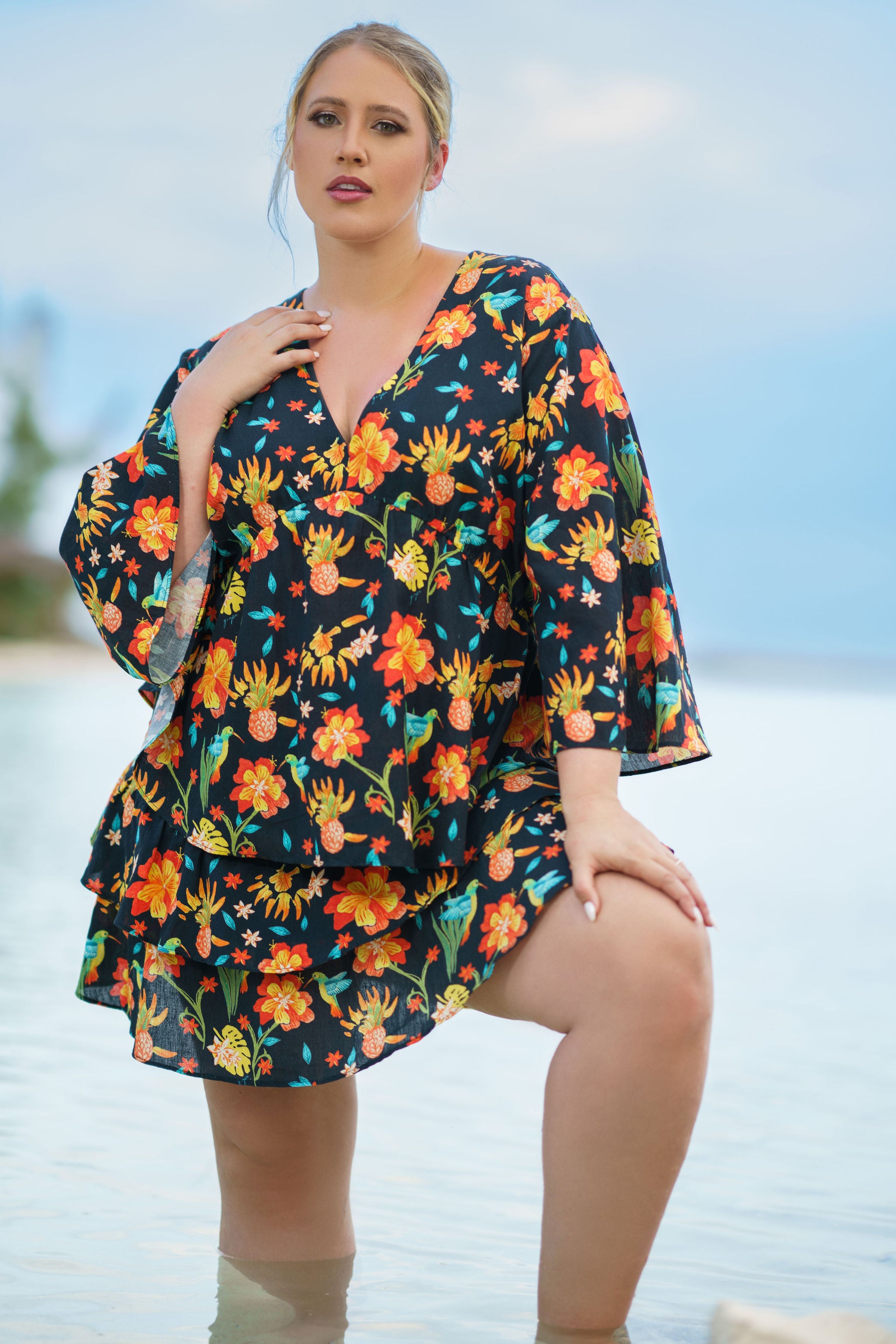 SITARA RUFFLED SKIRT plus-size - AMOUR781