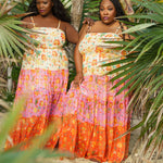 NARGIS SHIMMER SUNSET MAXI DRESS plus-size - AMOUR781