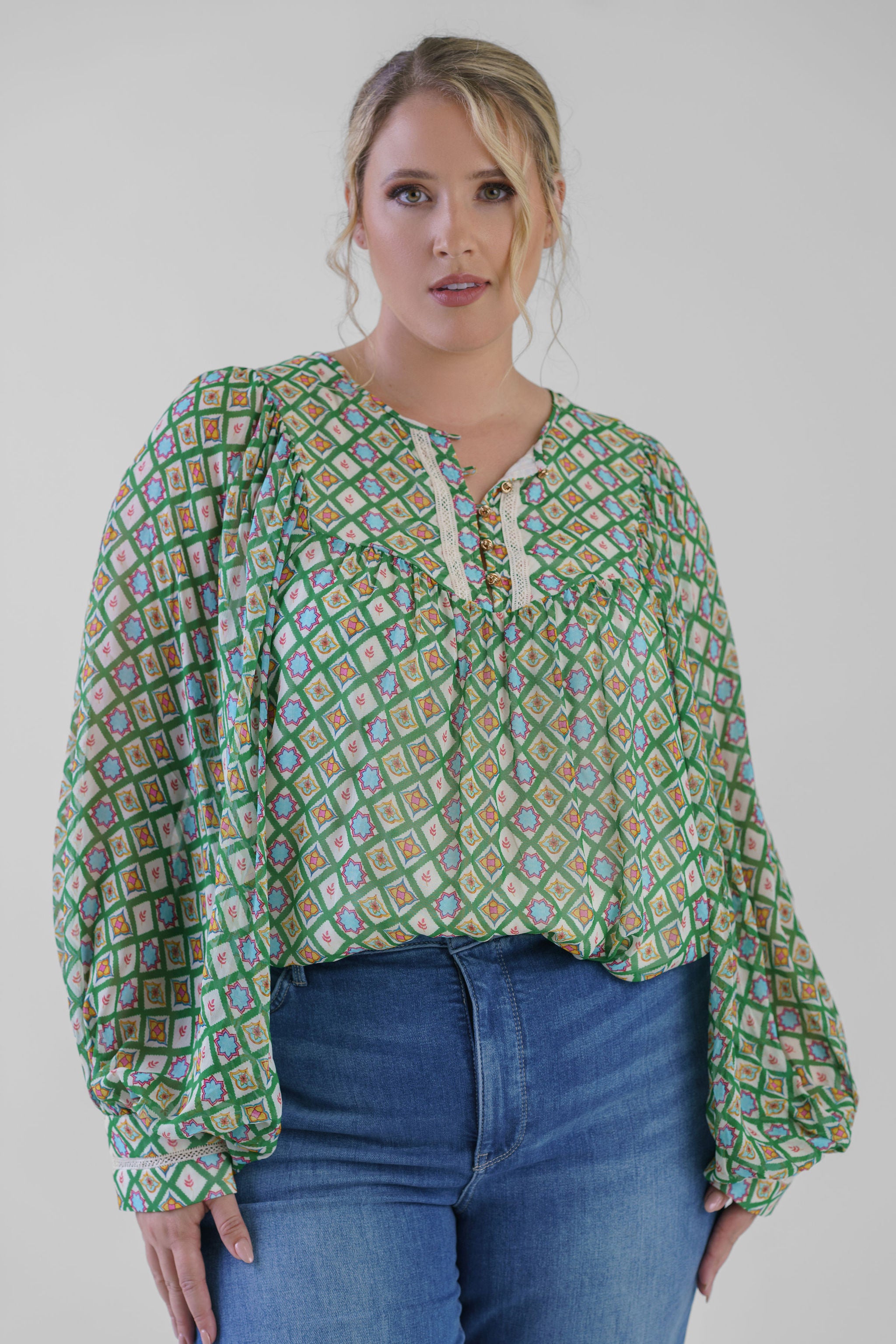 BERTHA BLOUSE plus-size - AMOUR781