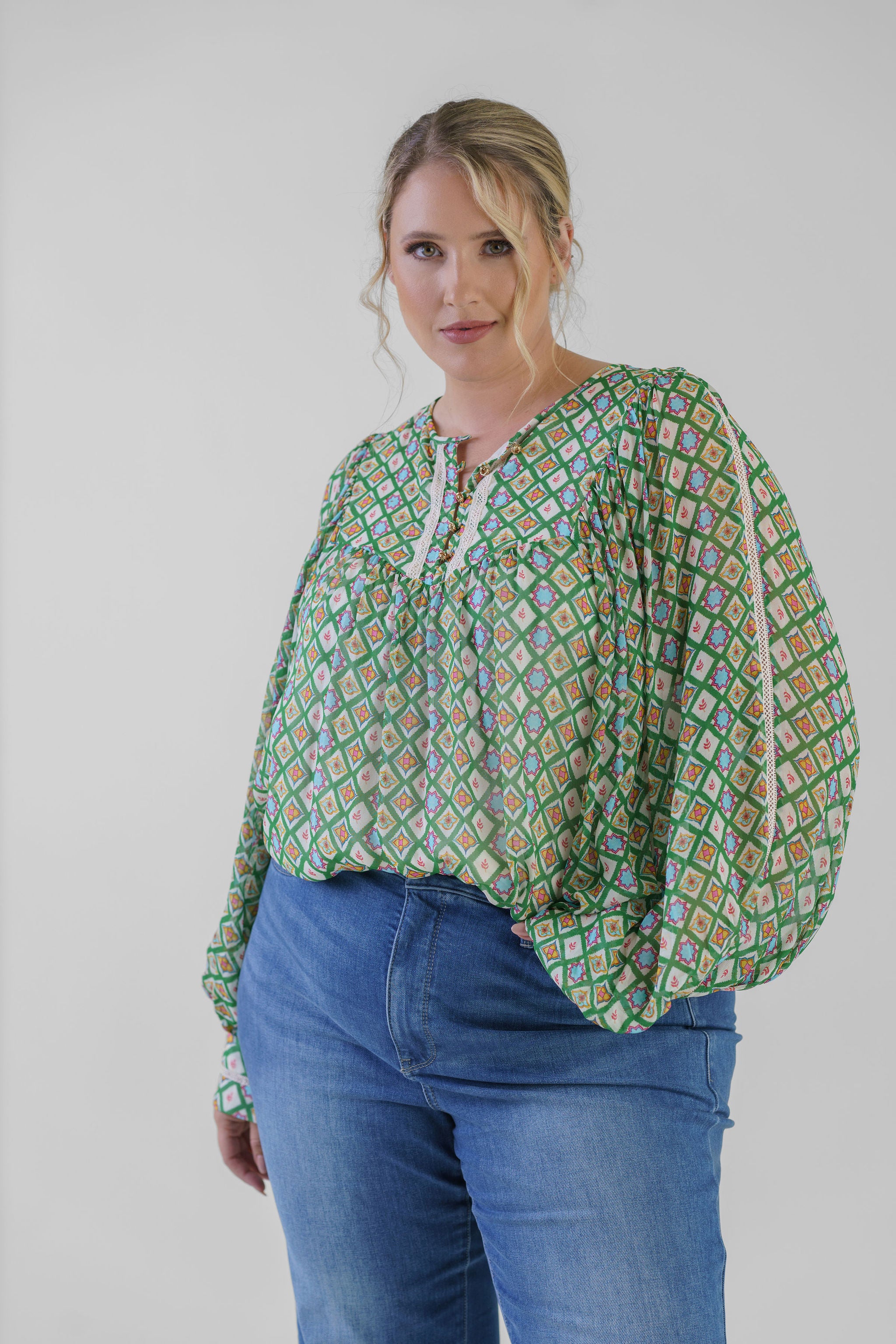 BERTHA BLOUSE plus-size - AMOUR781