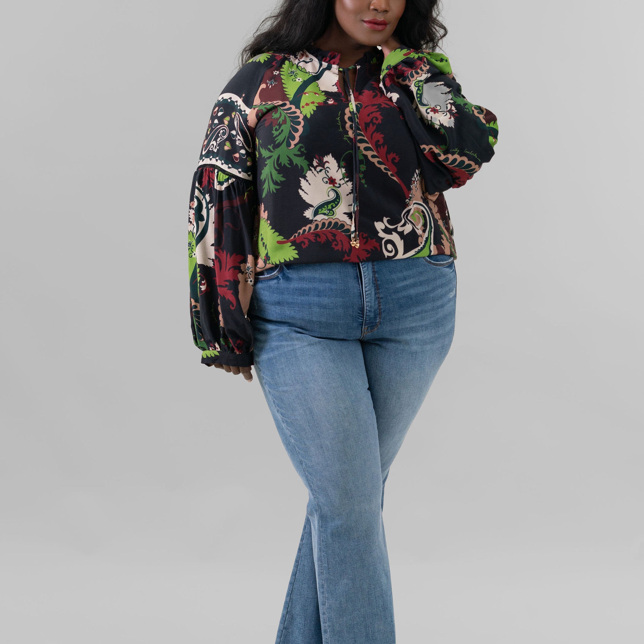 ANA HIGH RISE FLARE JEANS plus-size - AMOUR781