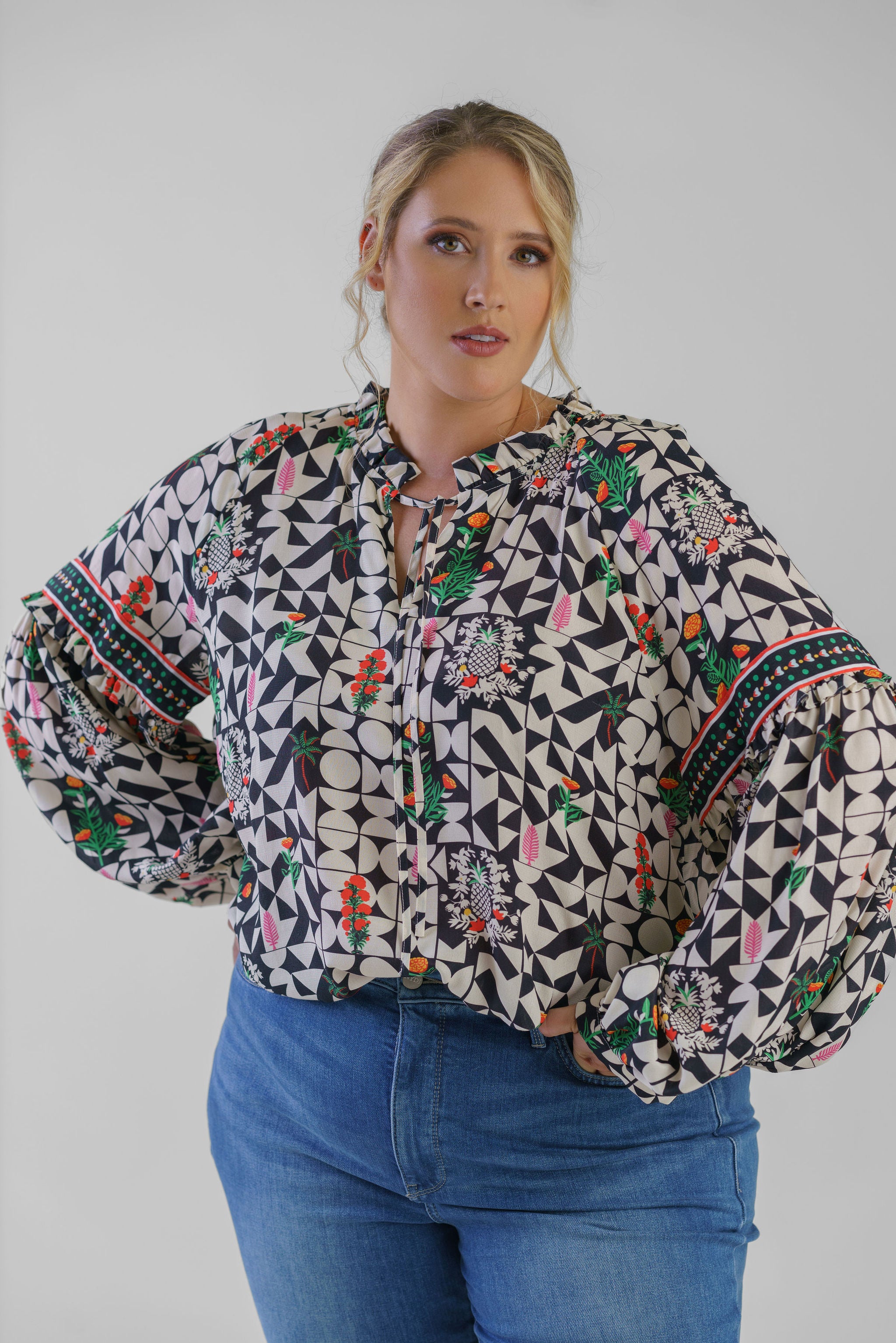 EMMA BLOUSE plus-size - AMOUR781