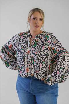 EMMA BLOUSE plus-size - AMOUR781