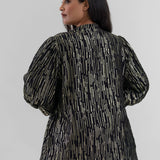 HAILEY LUREX STRIPE BLOUSE plus-size - AMOUR781