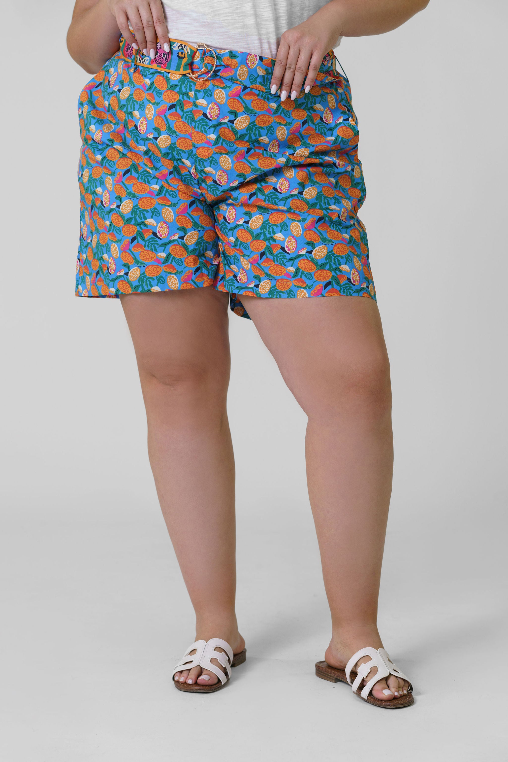 MIA SHORTS - BLUE plus-size - AMOUR781