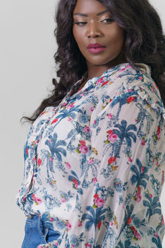 PRINT BLOUSE plus-size - AMOUR781