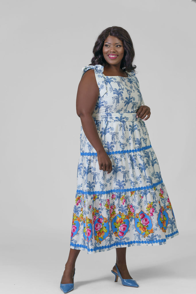 ZORQ Elegant Plus Size Summer Dress - Luxurious Polyester Fabric