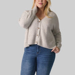 SIDE SLIT GRANDPA CARDIE plus-size - AMOUR781
