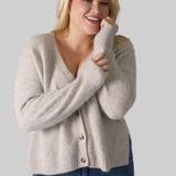 SIDE SLIT GRANDPA CARDIE plus-size - AMOUR781