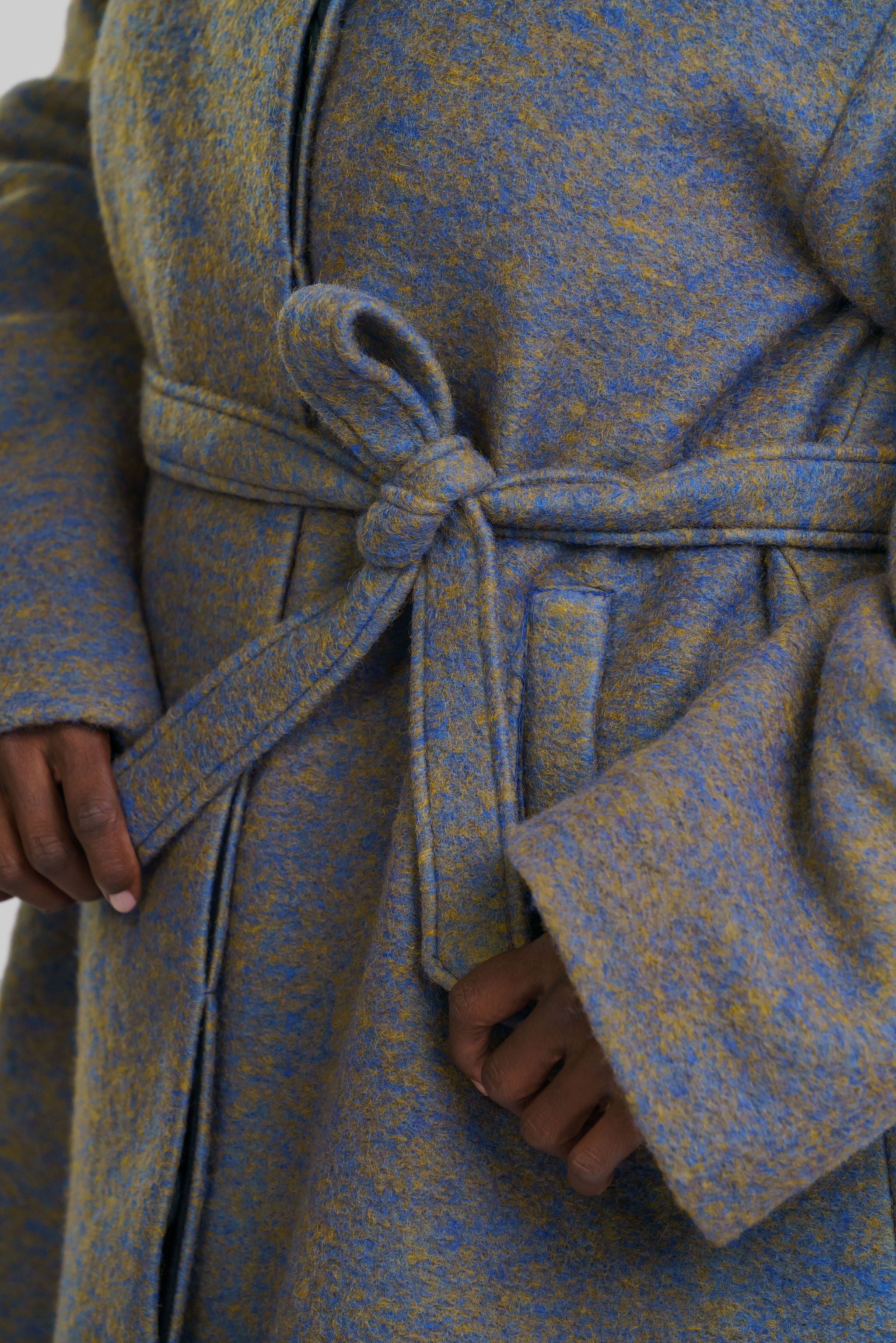 CHANGEANT WOOL MIX COAT with COLLAR plus-size - AMOUR781