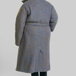 CHANGEANT WOOL MIX COAT with COLLAR plus-size - AMOUR781