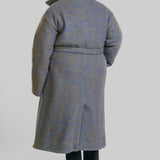 CHANGEANT WOOL MIX COAT with COLLAR plus-size - AMOUR781