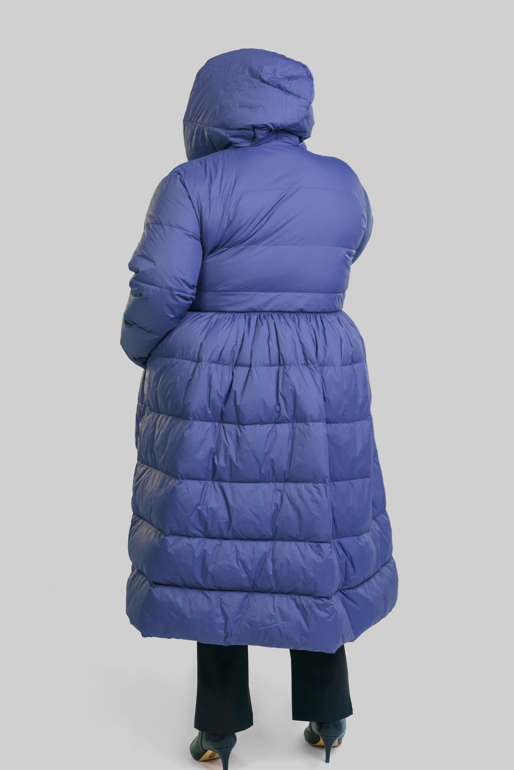 FEATHER DOWN COAT with HOOD plus-size - AMOUR781